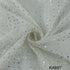 Dyeable Embroidered Sequins Organza Fabric-KA857